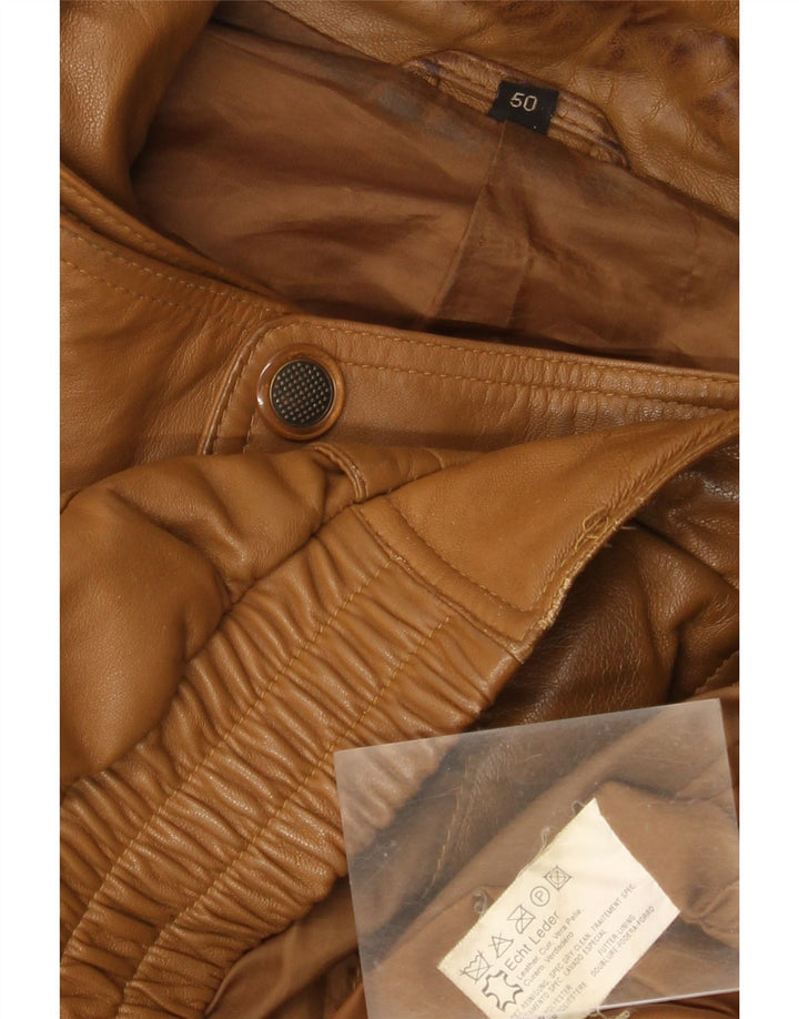Vintage Herren Bomber Lederjacke EU 50 Großes braunes Leder