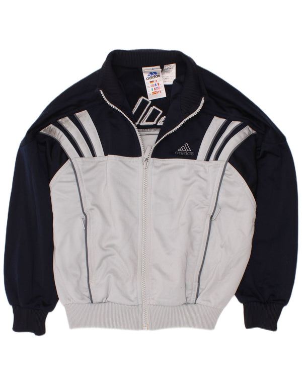 Adidas Jungen Grafik-Trainingsanzug-Top-Jacke, 7–8 Jahre, Marineblau, Farbblock