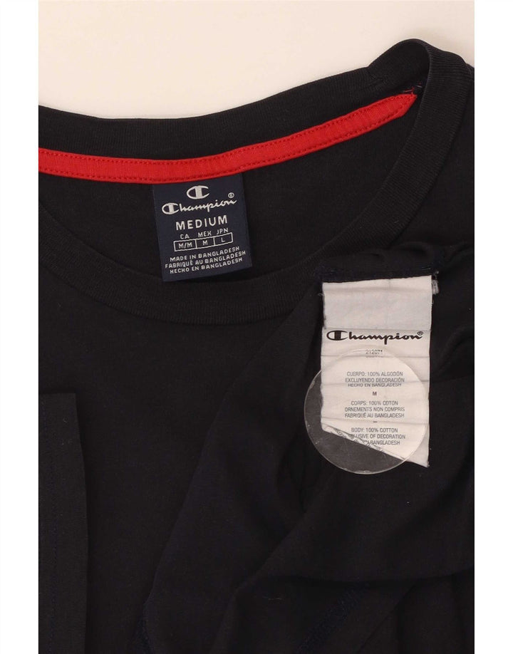 Champion Herren T-Shirt Top Medium Marineblau Baumwolle