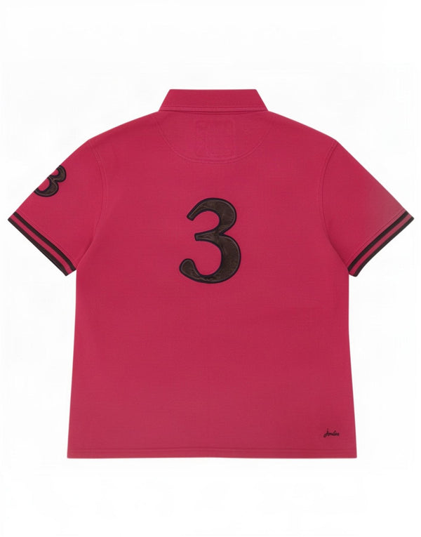 Joules Damen-Poloshirt mit Grafik, UK 22 3XL, rosa Baumwolle