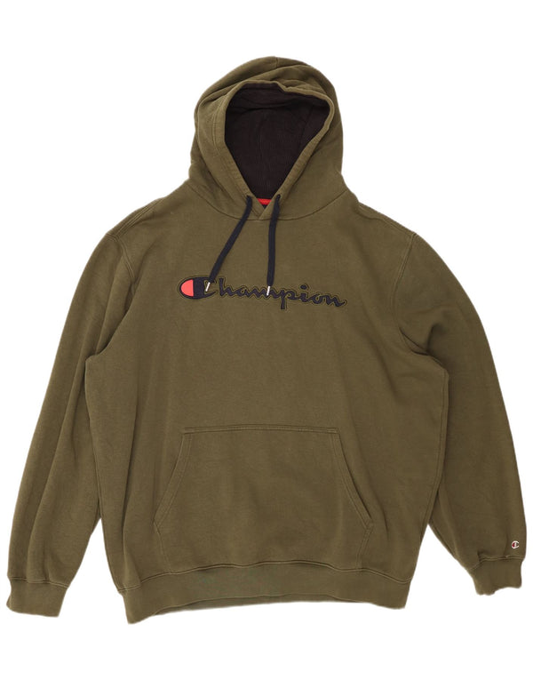 CHAMPION Herren-Kapuzenpullover mit Grafik, 3XL, Khaki, Baumwolle