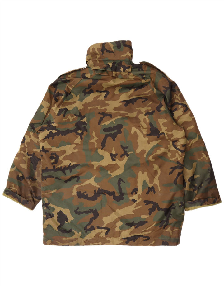 Vintage Herren Militärjacke UK 42 XL Khaki Camouflage Polyester