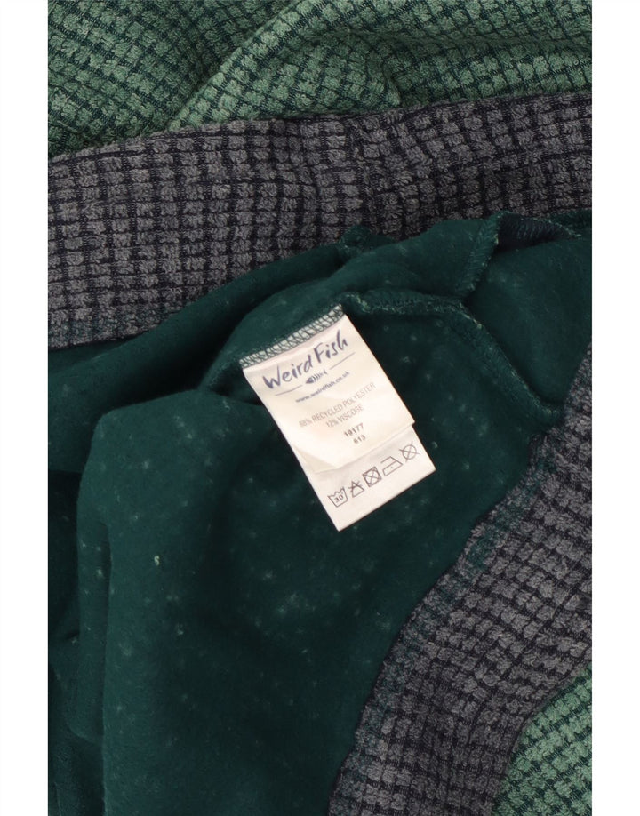 Weird Fish Herren-Fleecepullover mit Reißverschluss am Hals, XL, grünes Polyester