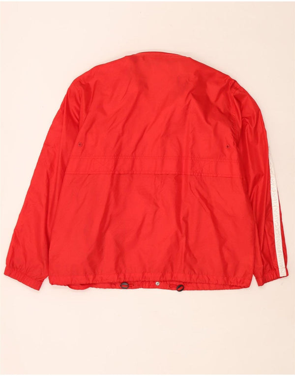 Calvin Klein Jeans Herren-Regenjacke mit Kapuze, UK 40, Größe L, Rot, Farbblock