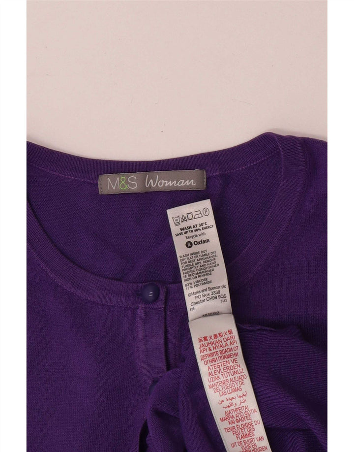 Marks & Spencer Damen-Cardigan-Pullover UK 10 Small Lila Viskose