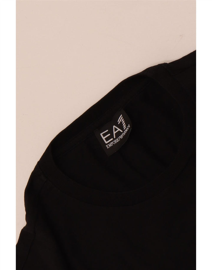 Emporio Armani Herren Grafik T-Shirt Top Medium Schwarz