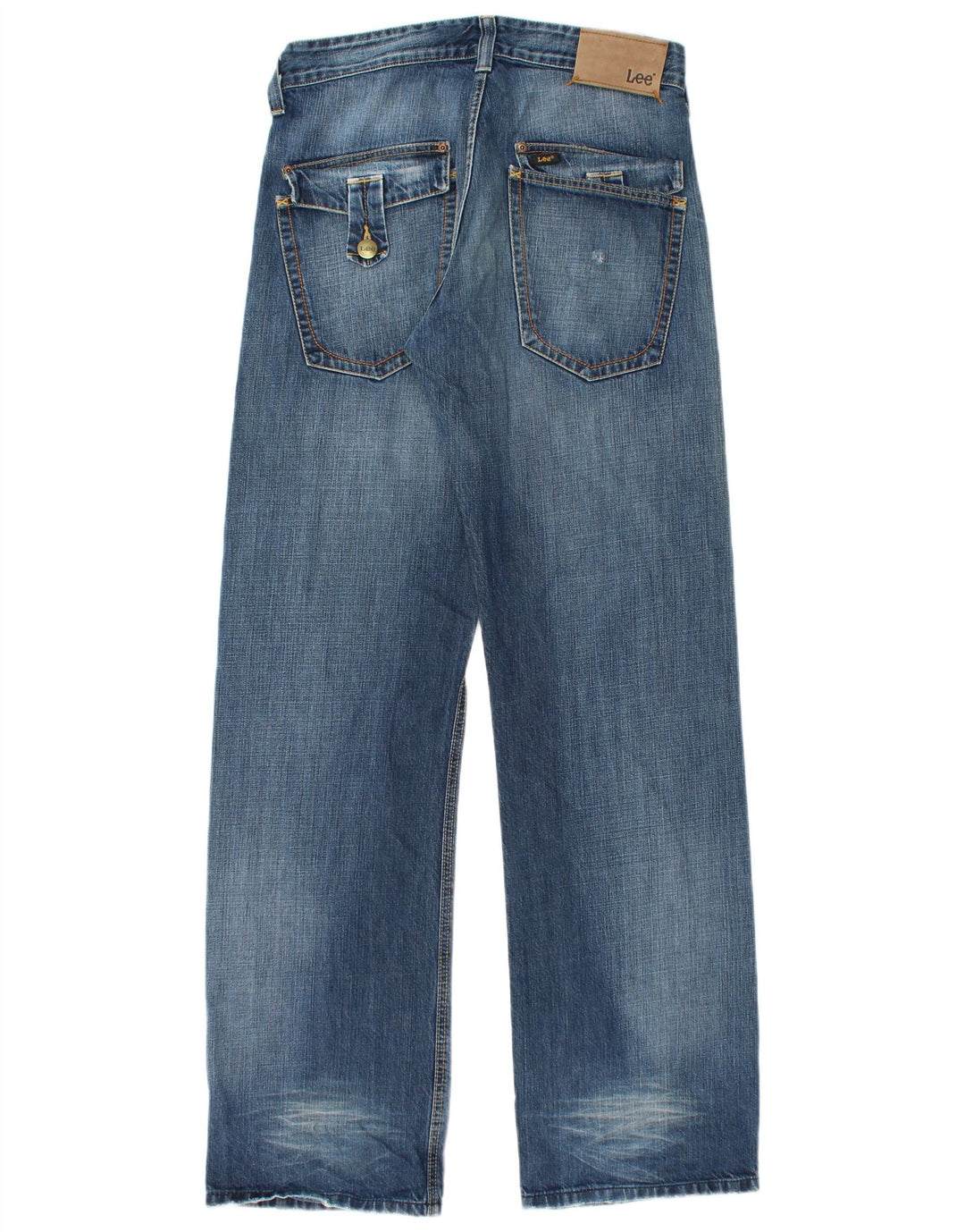 Lee Herren Straight Jeans W32 L36 Blaue Baumwolle