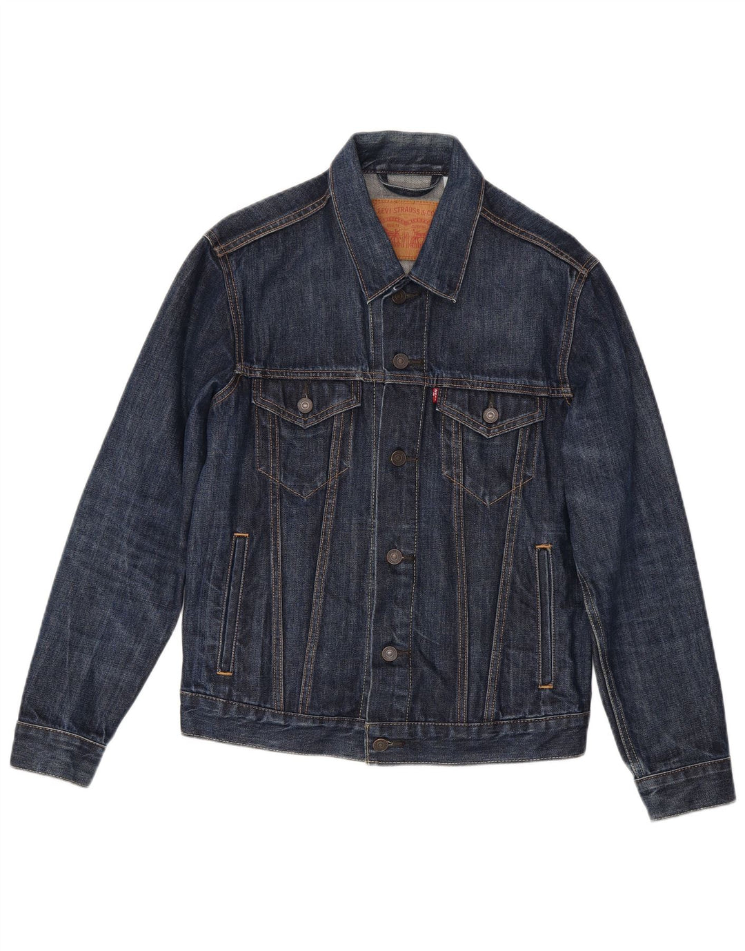 Levi's Herren Jeansjacke UK 36 Small Marineblaue Baumwolle