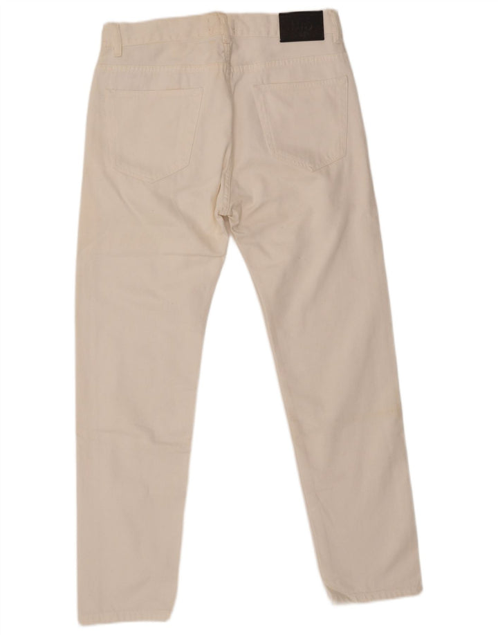 ZARA Herren Slim Jeans EU 40 Medium W31 L28 Off White Baumwolle