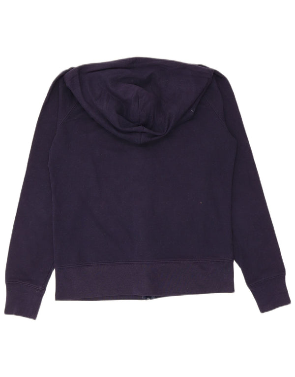 Gap Womens Graphic Zip Hoodie Sweater UK 10 Small Marineblau Baumwolle