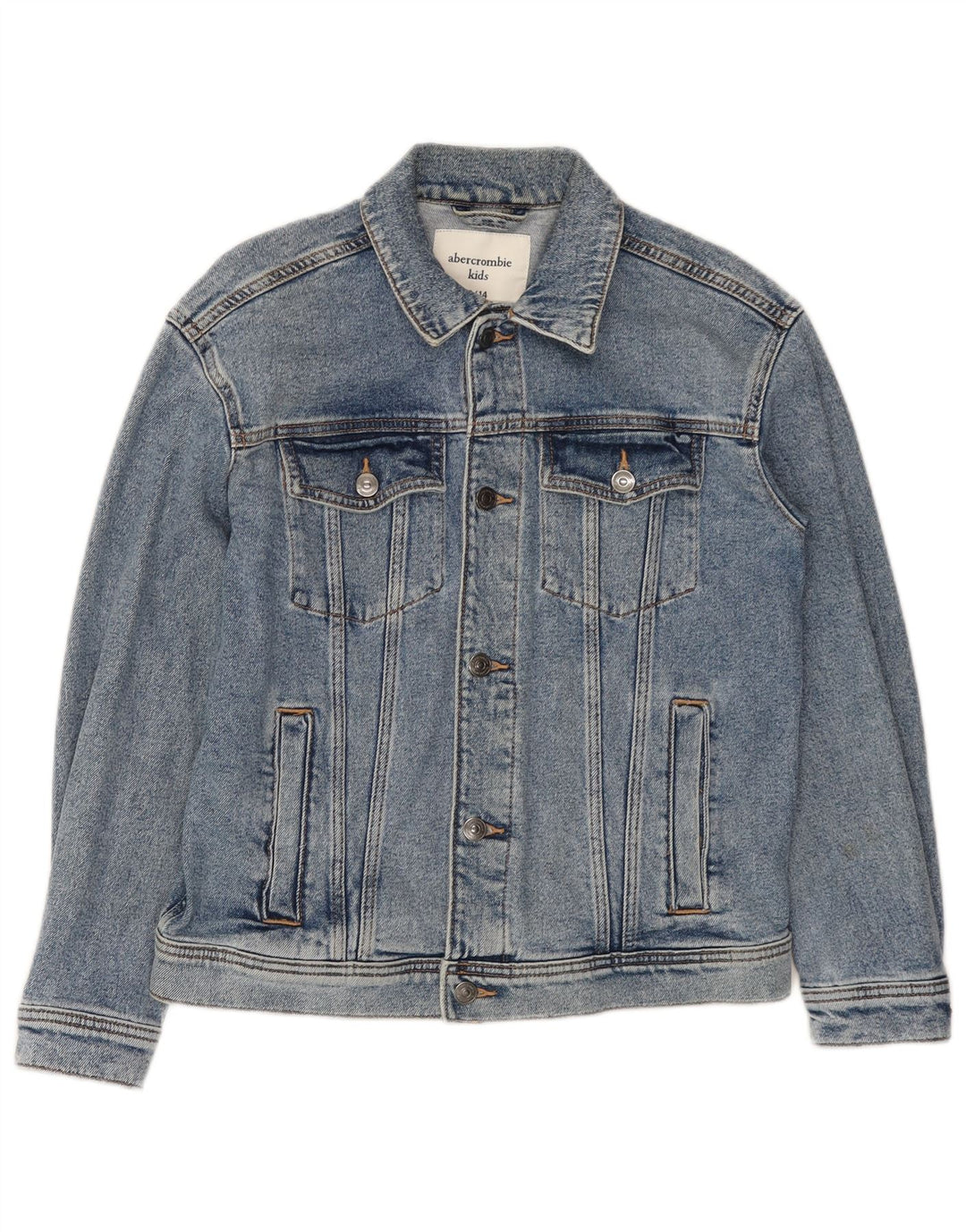 ABERCROMBIE & FITCH Jeansjacke für Jungen, 13–14 Jahre, blaue Baumwolle
