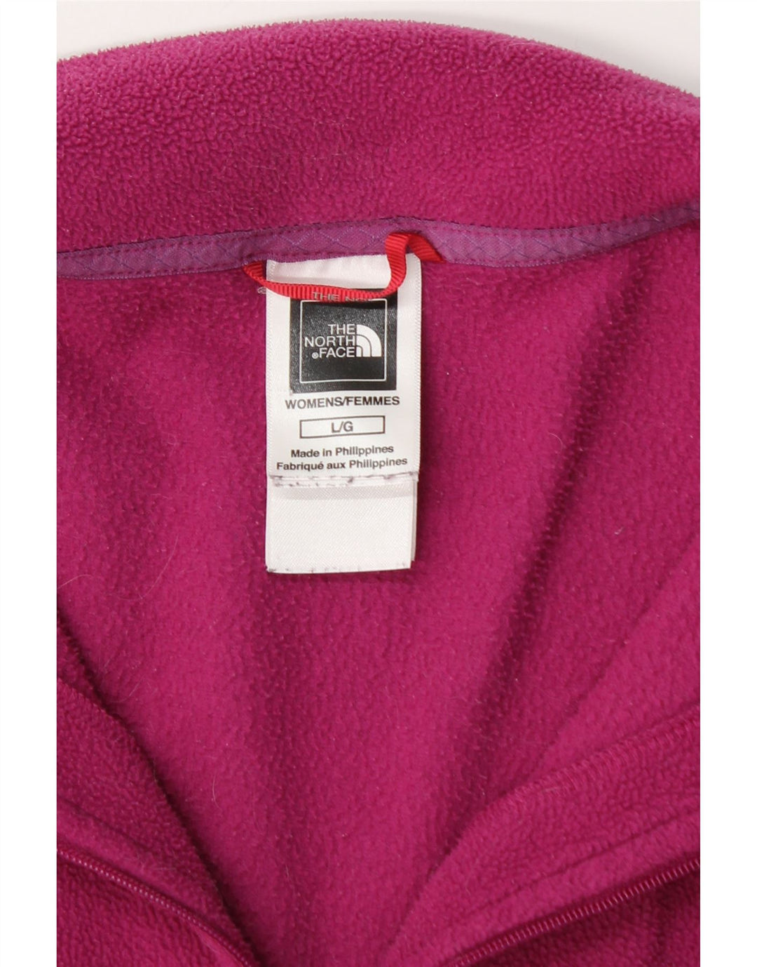 The North Face Damen-Fleecepullover mit Reißverschluss am Hals, UK 16, Größe L, Rosa, Polyester