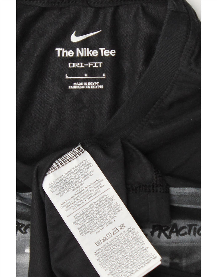 Nike Herren Dri Fit Graphic T-Shirt Top Large Schwarz