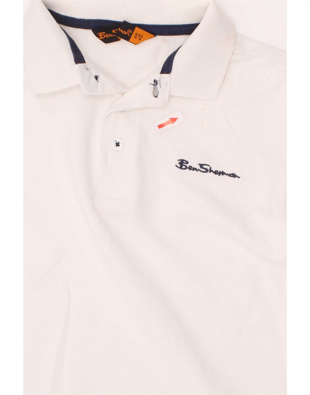 Ben Sherman Poloshirt für Jungen, 8–9 Jahre, weiße Baumwolle