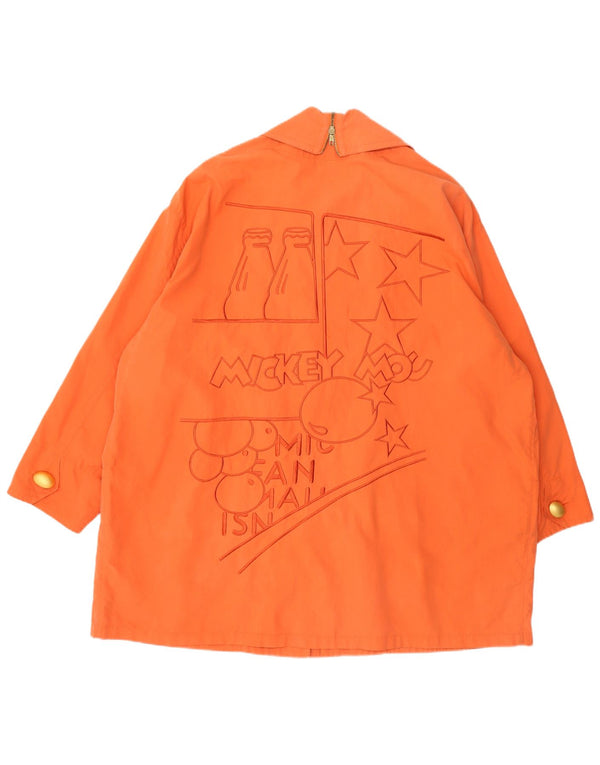 Iceberg Womens Graphic Oversized Overcoat IT 42 Mittelorange Baumwolle