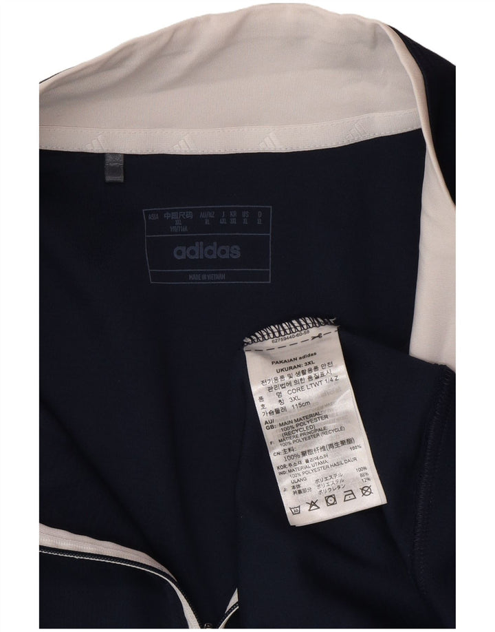 Adidas Herren-Sweatshirt mit Reißverschluss, XL, Marineblau, Polyester