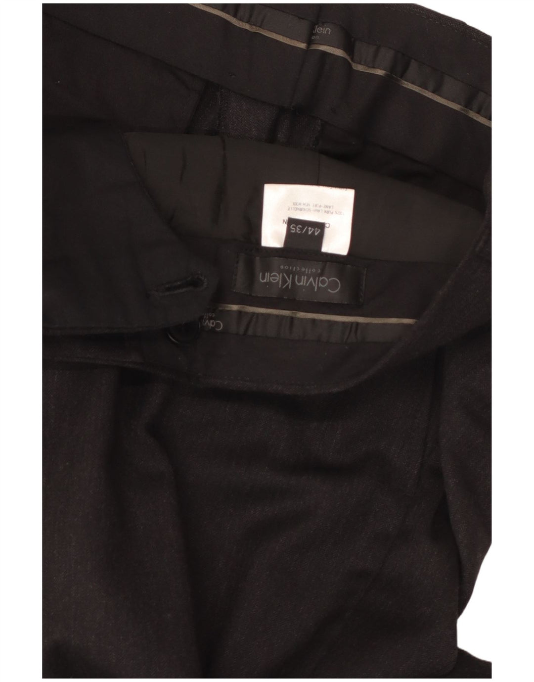 CALVIN KLEIN Herren gerade Anzughose IT 44 XS W30 L30 graue Wolle