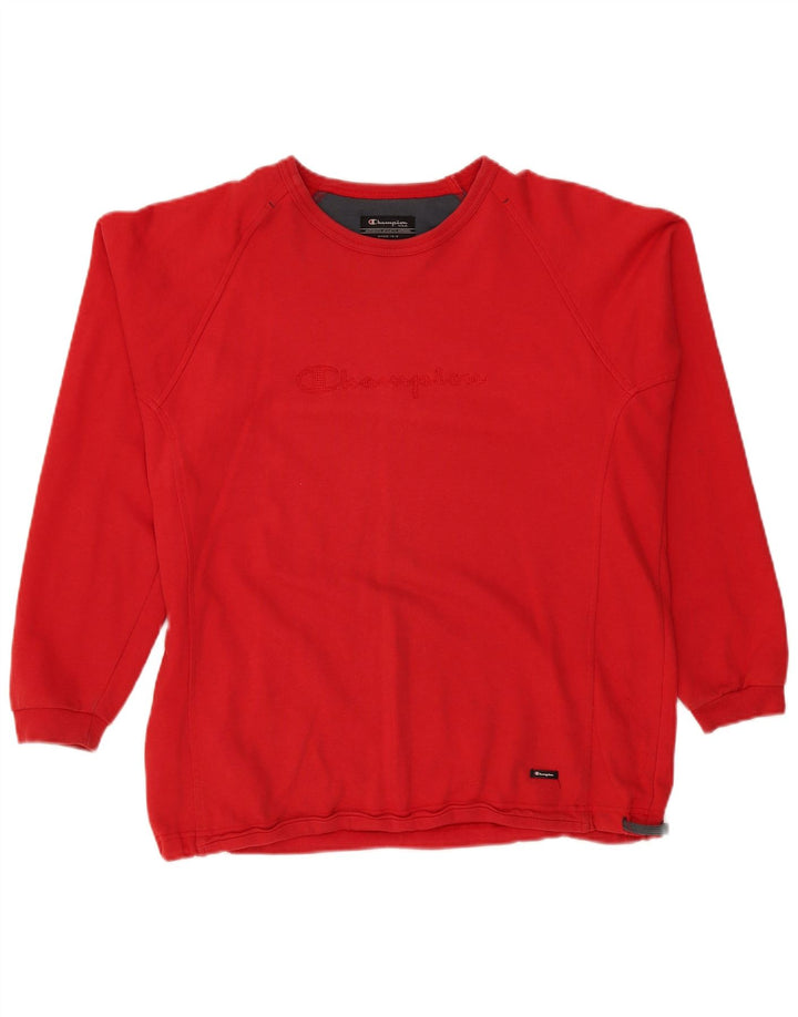 Champion Herren-Sweatshirt mit Grafik, Größe L, Rot