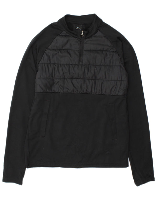 Nike Jungen Dri Fit Sweatshirt mit Reißverschluss, 12–13 Jahre, Größe L, Schwarz