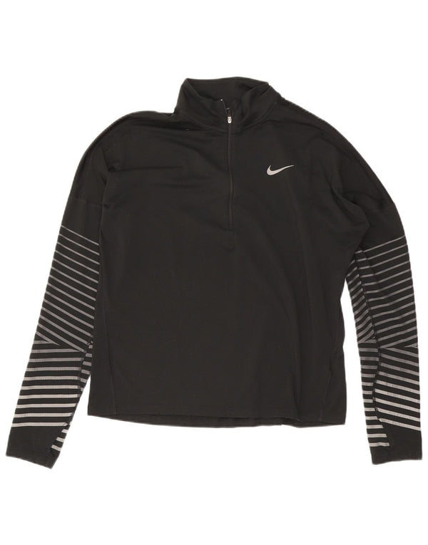 Nike Damen Dri Fit Übergroßer Pullover-Trainingsanzug-Oberteil, UK 14, Mittelschwarz