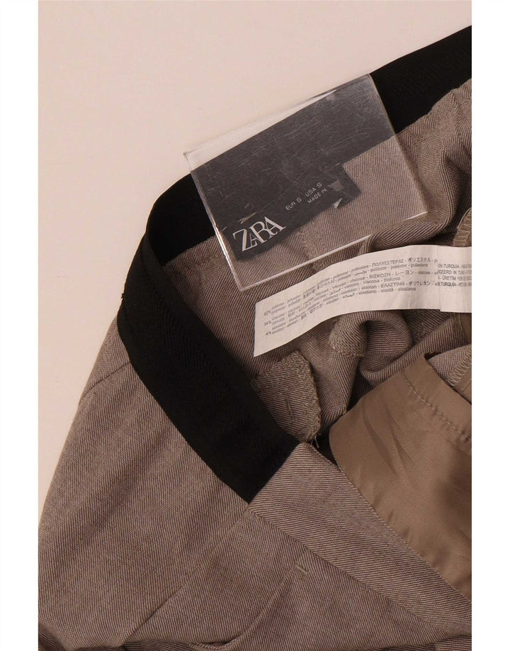 Zara Slim Chino-Hose für Damen, Größe S, W28, L26, Grau, Polyester