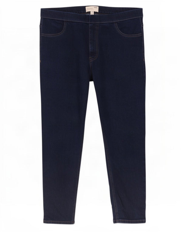 Marks & Spencer Damen Crop Jegging Jeans UK 20 2XL W38 L25 Marineblau