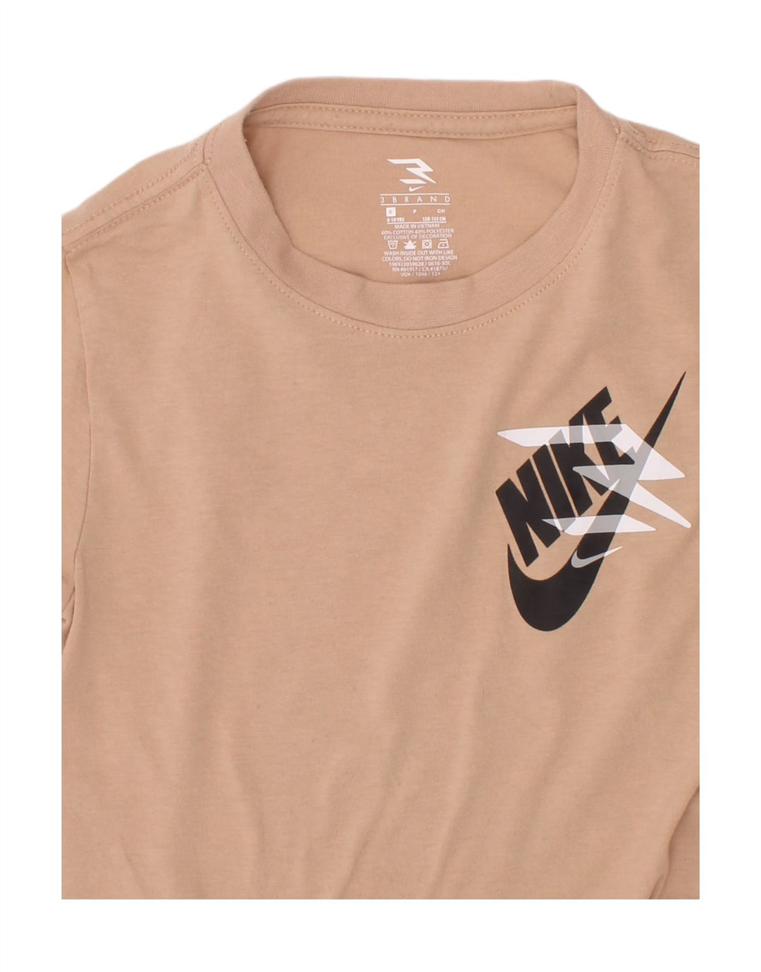 Nike Jungen T-Shirt mit Grafik, 8–9 Jahre, Größe S, Beige