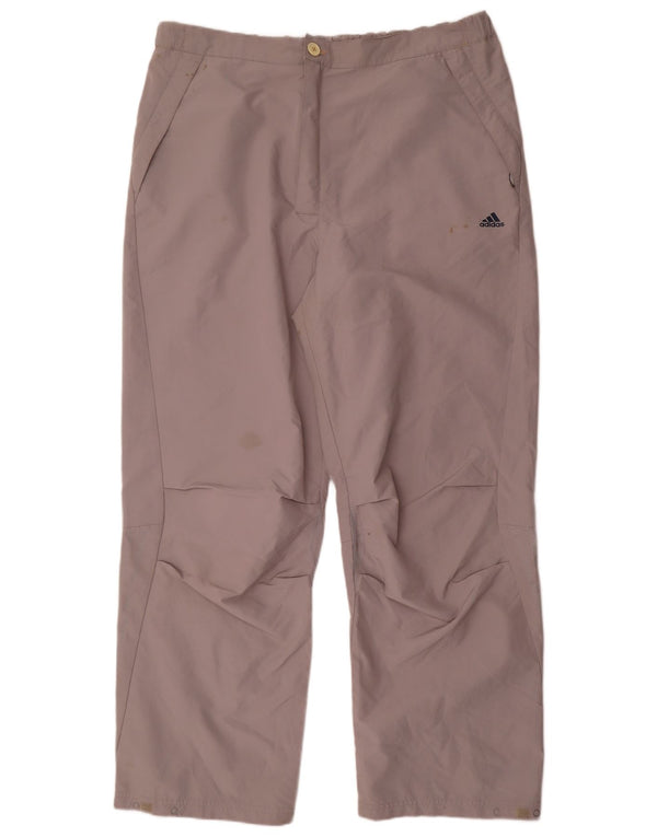 Adidas Herren Straight Chino Hose XL W40 L32 Grau Polyester