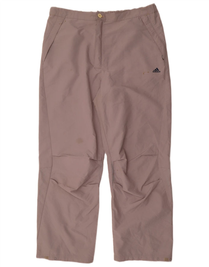 Adidas Herren Straight Chino Hose XL W40 L32 Grau Polyester