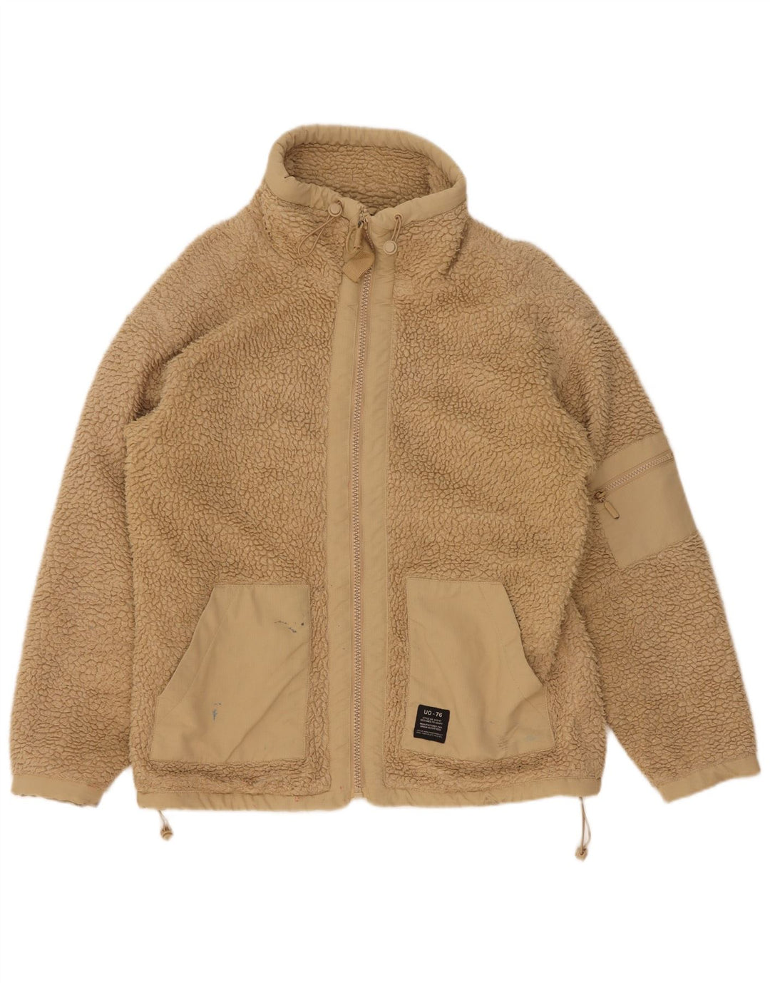 Urban Outfitters Herren Fleecejacke UK 36 Small Beige Polyester