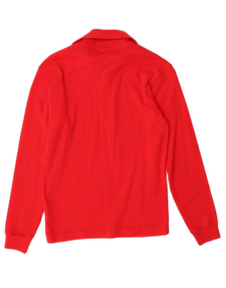 SPORTFUL Womens Zip Neck Jumper Sweater IT 40 Small Red Wool