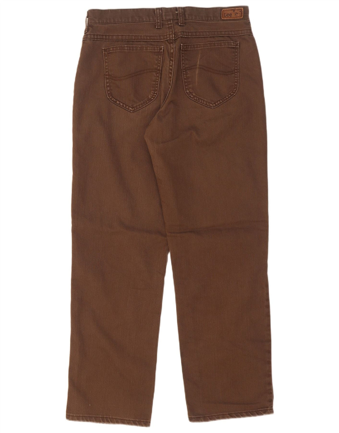 Lee Womens Relaxed Fit Straight Jeans US 8 Medium W30 L29 Braune Baumwolle