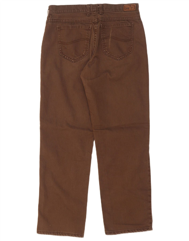 Lee Womens Relaxed Fit Straight Jeans US 8 Medium W30 L29 Braune Baumwolle
