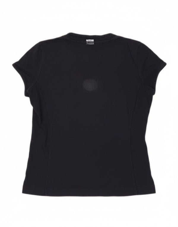 Champion Damen Easy Fit T-Shirt Top UK 10 Small Marineblau Baumwolle