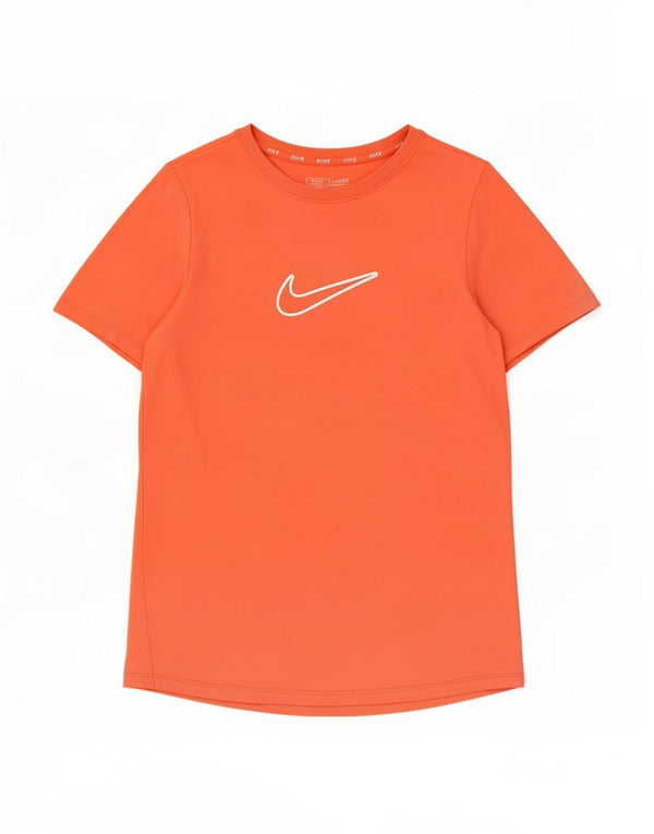 Nike Mädchen Dri Fit Graphic T-Shirt Top 13–14 Jahre XL Orange Polyester