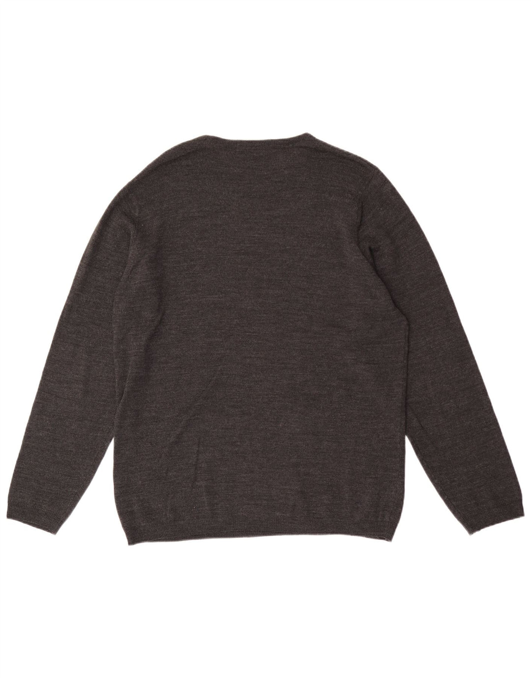 Marks & Spencer Herren-Pullover mit Rundhalsausschnitt, mittelgraues Acryl