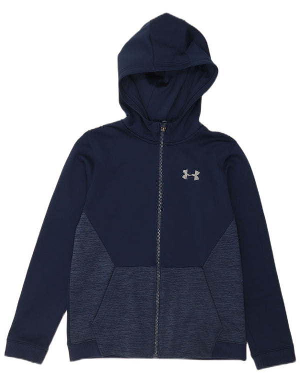 Under Armour Mädchen-Kapuzenpullover mit Reißverschluss, 11–12 Jahre, groß, Marineblau, Sport