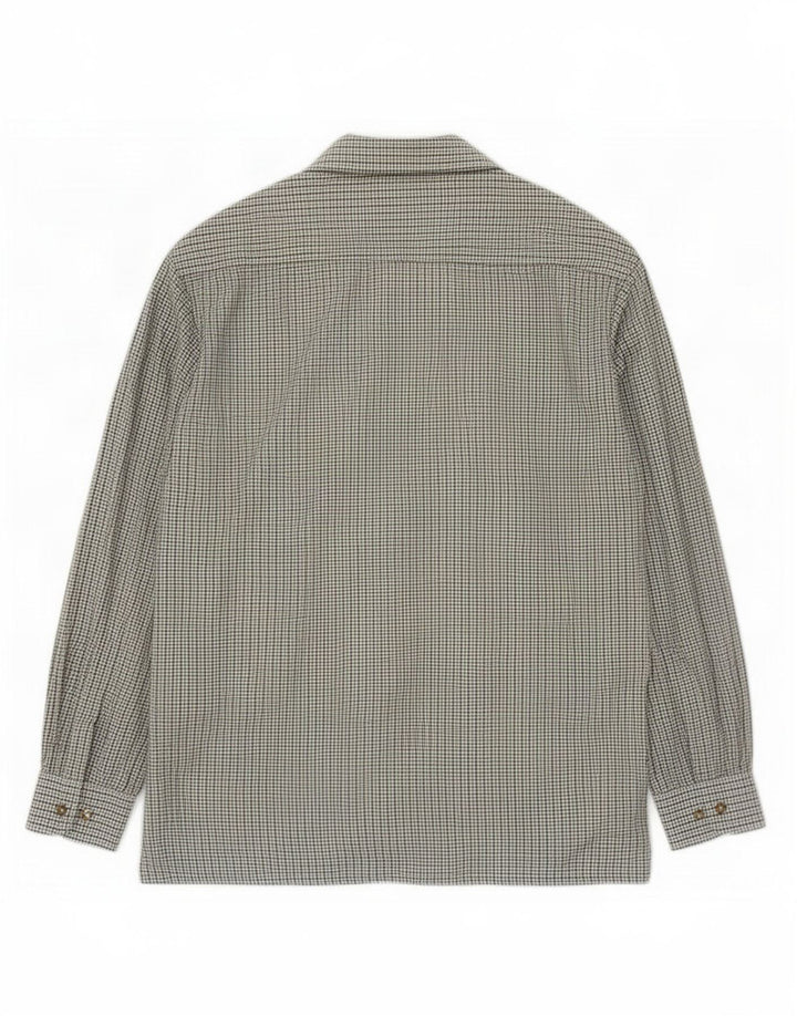 Dickies Herrenhemd Mittelgrünes Hahnentrittmuster aus Polyester