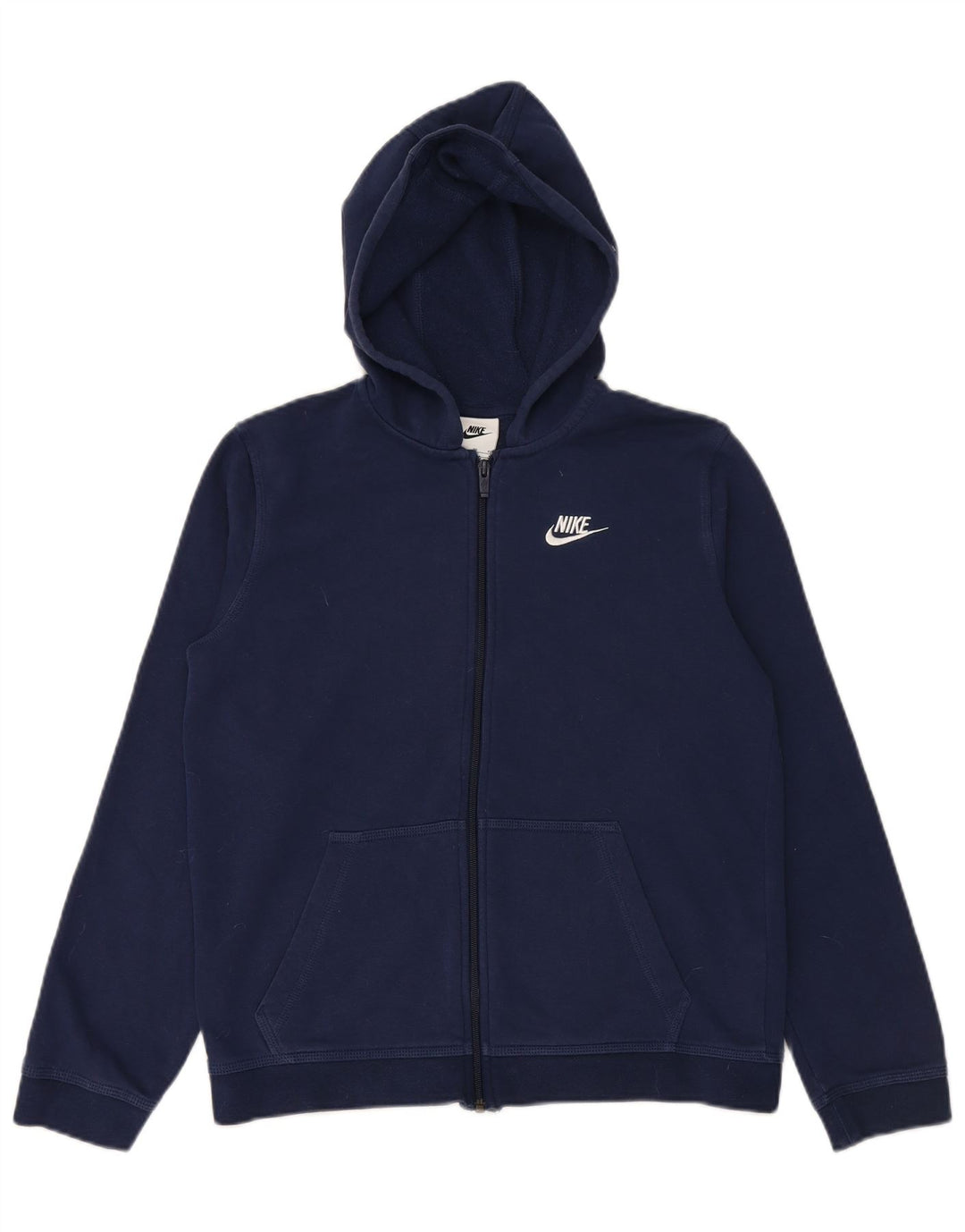 NIKE Mädchen-Kapuzenpullover mit Reißverschluss, 15–16 Jahre, XL, Marineblau, Baumwolle