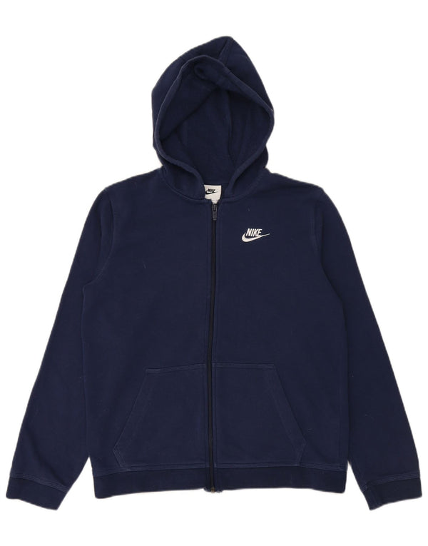 NIKE Mädchen-Kapuzenpullover mit Reißverschluss, 15–16 Jahre, XL, Marineblau, Baumwolle
