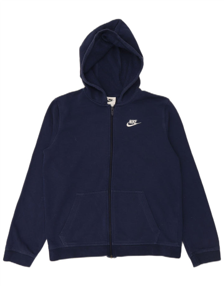 NIKE Mädchen-Kapuzenpullover mit Reißverschluss, 15–16 Jahre, XL, Marineblau, Baumwolle