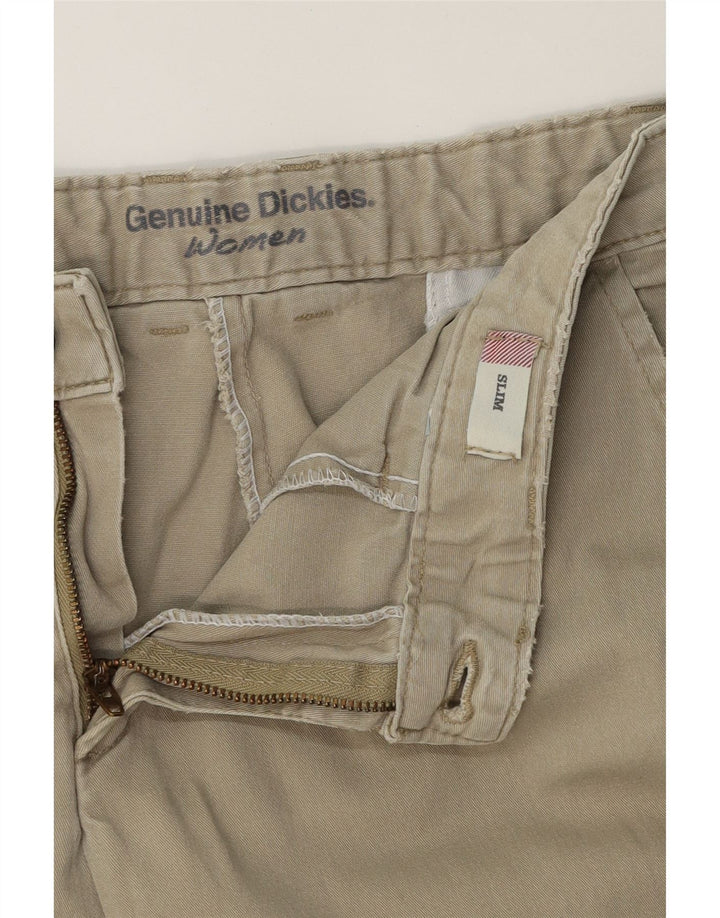 DICKIES Womens Slim Fit Cropped Trousers W34 L26 Beige Vintage Dickies and Second-Hand Dickies from Messina Hembry 