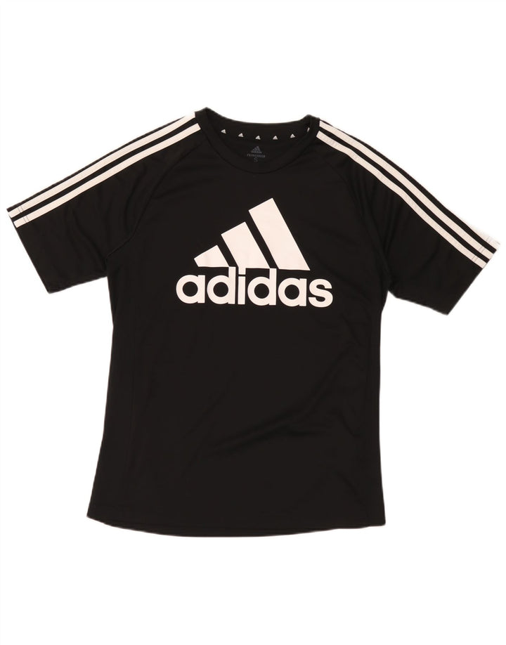 Adidas Herren Aeroready Graphic T-Shirt Top Small Schwarz Polyester