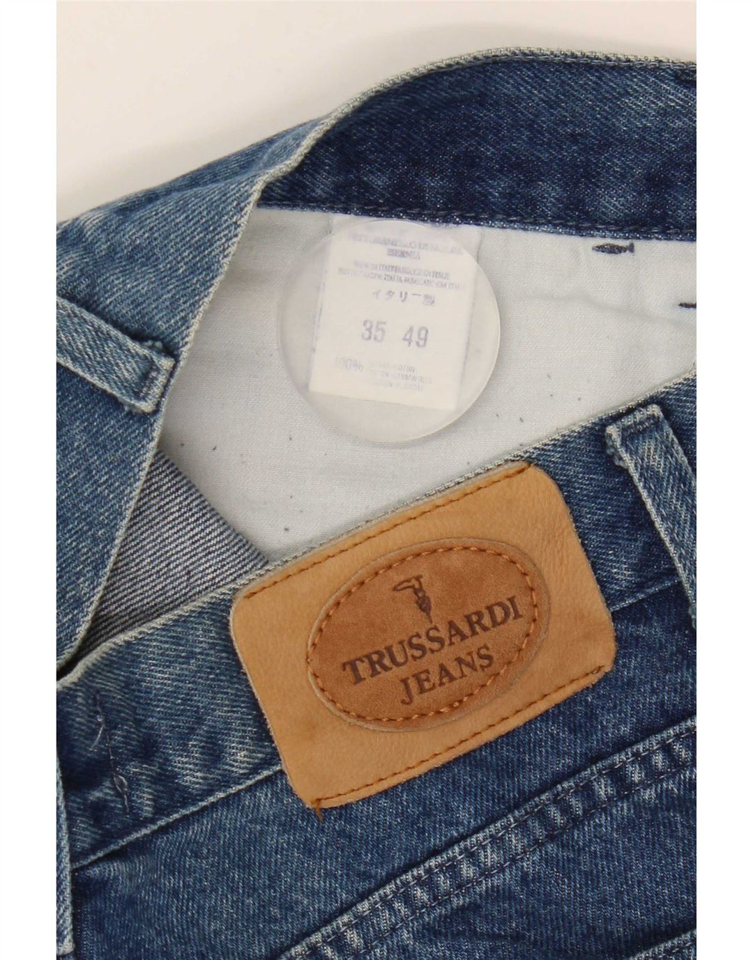 Trussardi Herren Tapered Jeans W32 L30 Blaue Baumwolle