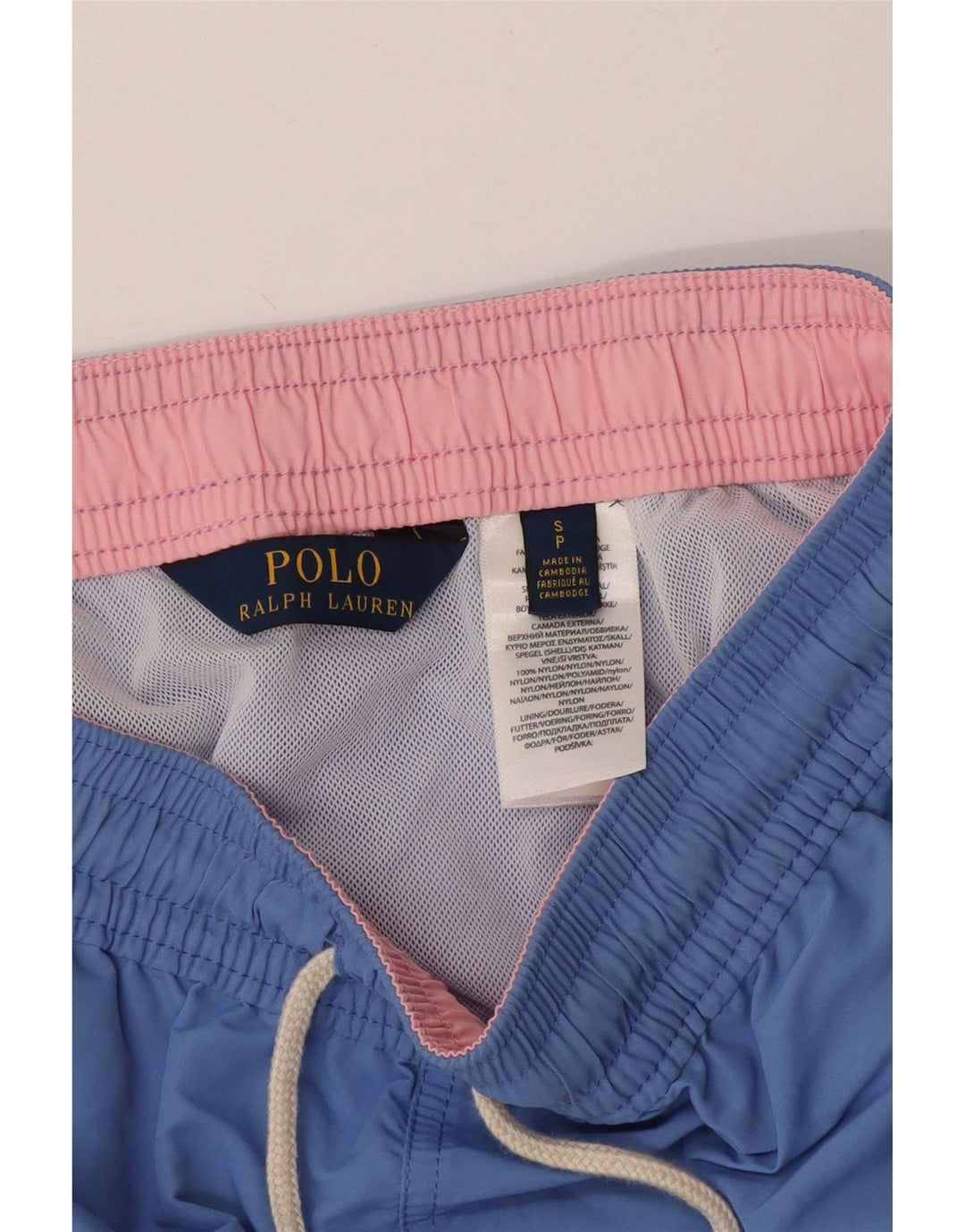 Polo Ralph Lauren Herren-Badeshorts, klein, blaues Nylon