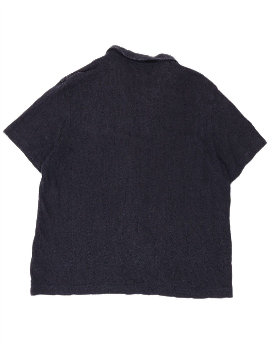 Marks & Spencer Herren Kurzarmhemd 2XL Marineblau Baumwolle