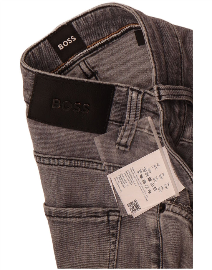 Hugo Boss Slim-Jeans für Herren aus mittelgrauer Baumwolle