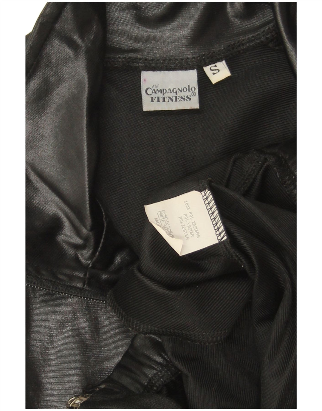 Campagnolo Womens Graphic Oversized Trainingsanzug Top Jacke UK 10 Small Schwarz