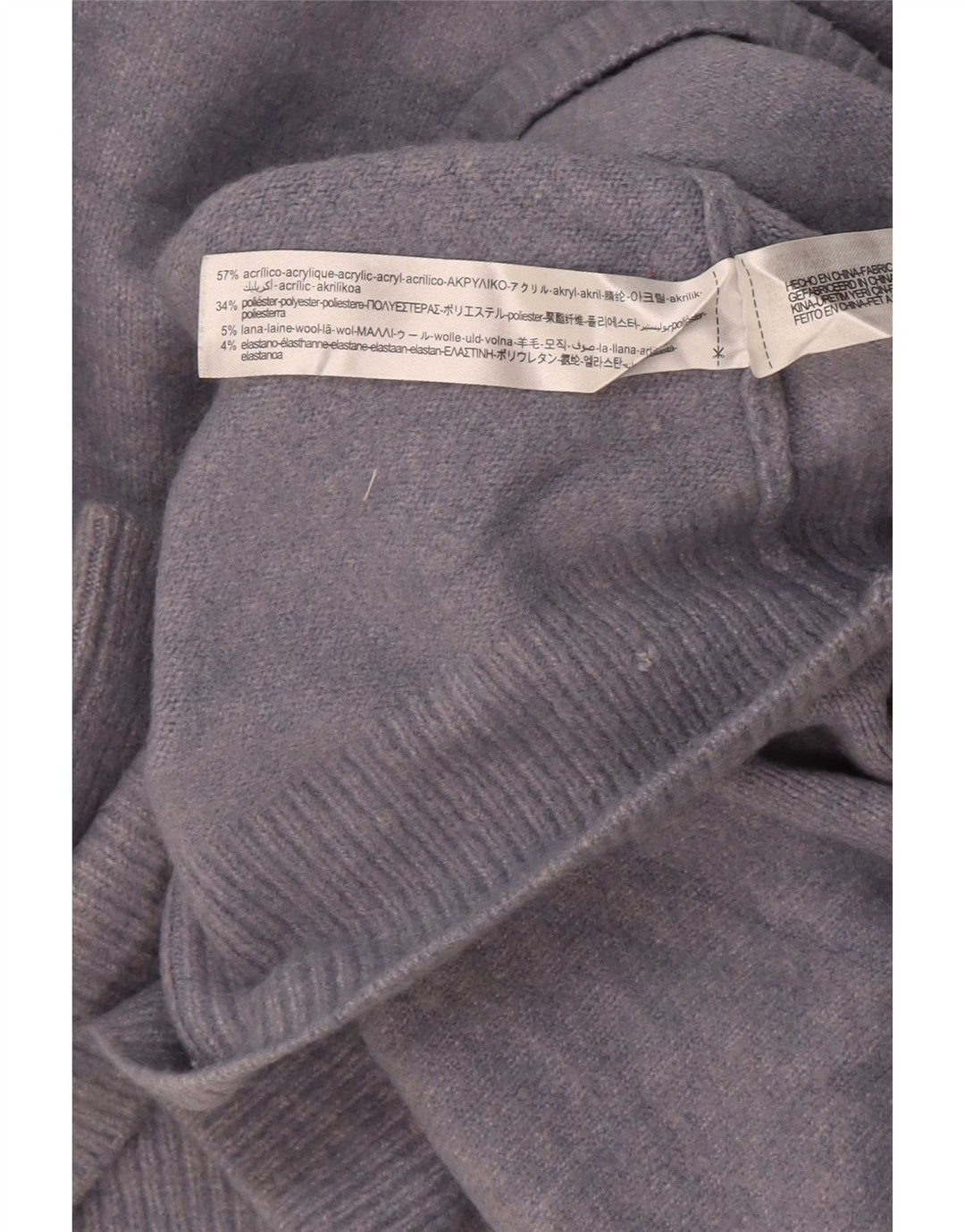 Zara Damen Crop Oversized Rollkragenpullover Pullover UK 14 Mittelblau