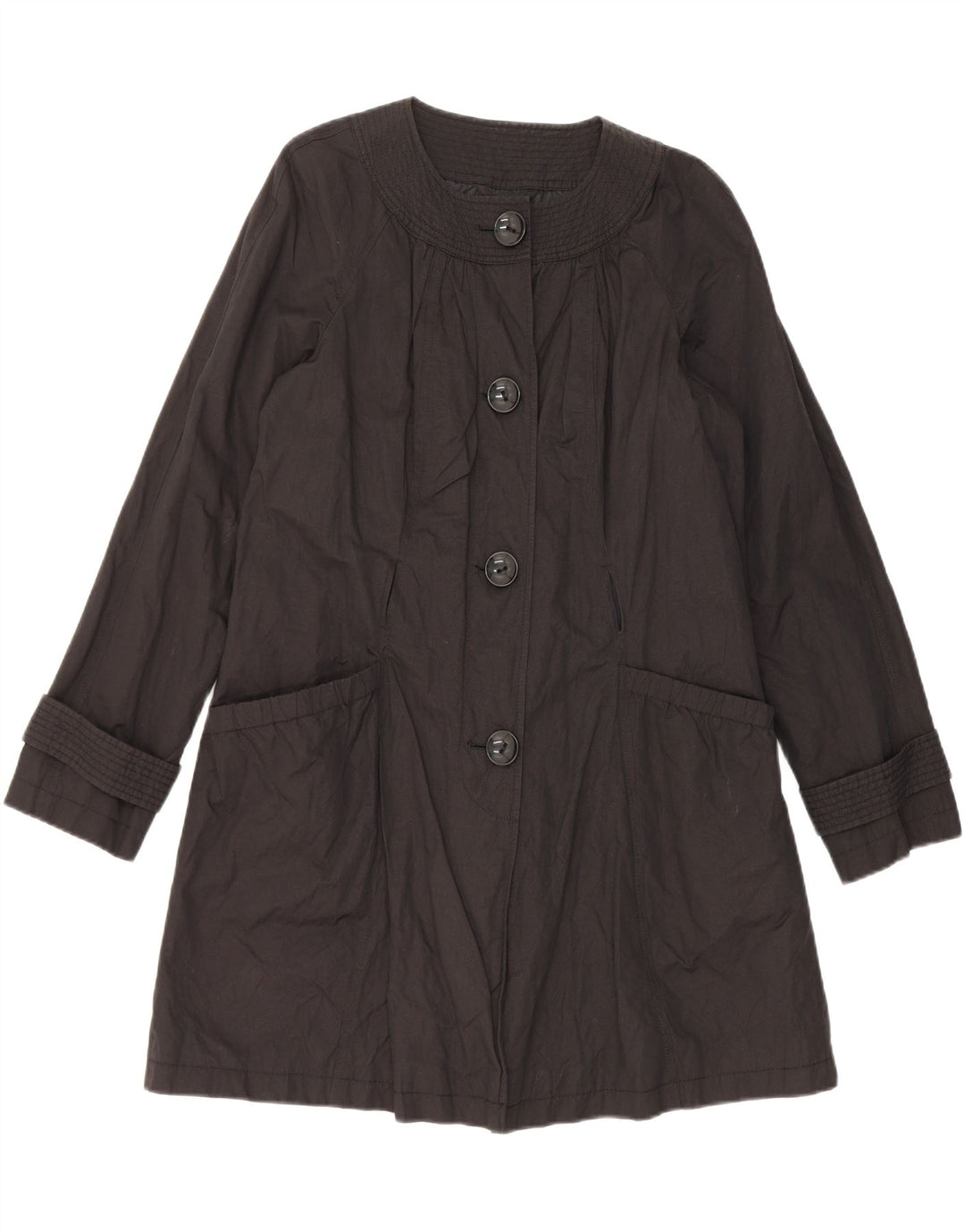 Marks & Spencer Damen Autograph Trenchcoat UK 14 Mittelschwarze Baumwolle